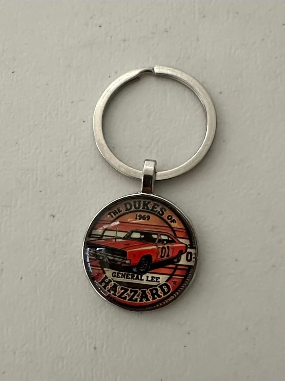 Dukes of Hazzard General Lee Red Car Keychain